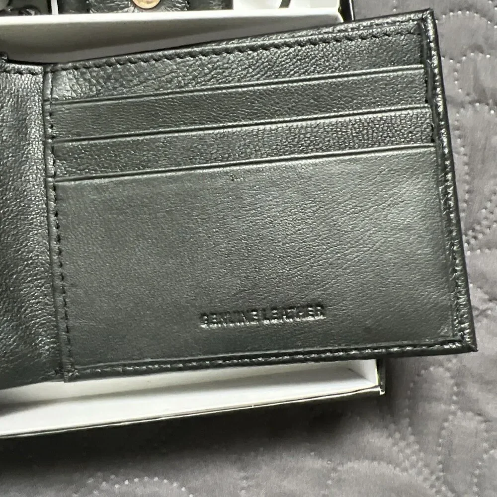 True Religion RFID Marcus Slim Bifold Wallet & Key Clasp Gift Set Limited NWT